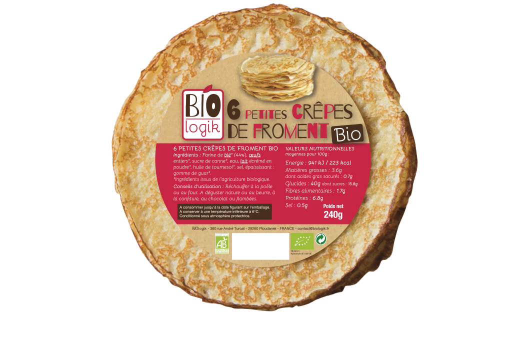 6 petites crêpes de froment Biologik