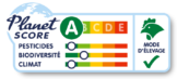 Planet Score A (Pesticides A, Biodiversité B, Climat A, mode d'élevage poule Vert)