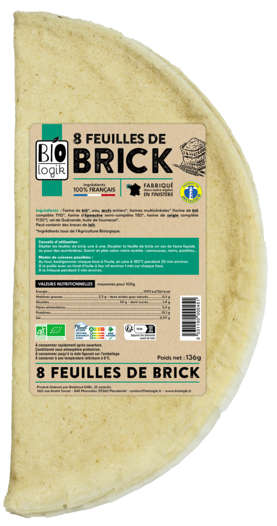 Produit feuilles de brick